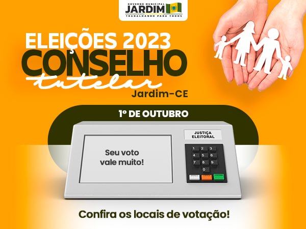 CONFIRA OS LOCAIS DE VOTAÇÃO DAS ELEIÇÕES DO CONSELHO TUTELAR 2023